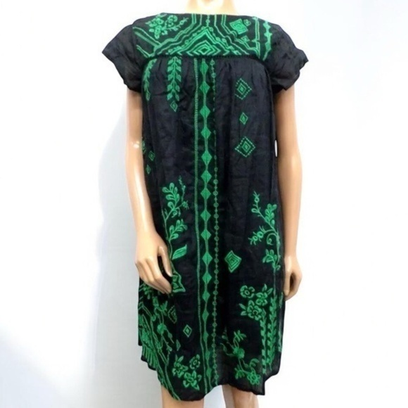 JOHNNY WAS Workshop Willow Petal Sleeve heavily embroidered Dress NWT - Picture 3 of 15
